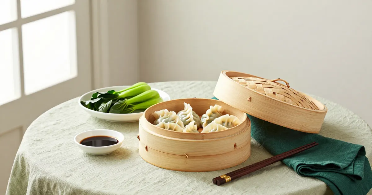 AI-generated photograph: east asian dishes on a table