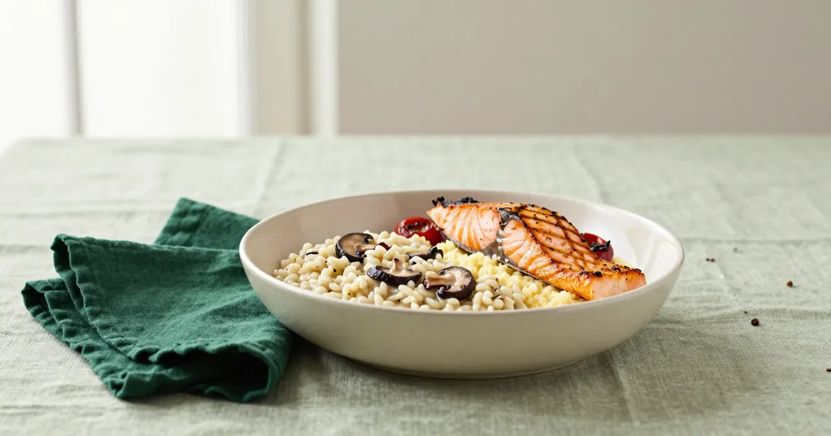 AI-generated photograph: gluten free dishes on a table